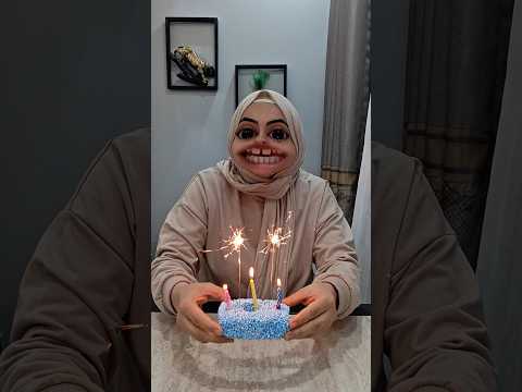 Köpüklü Hamur İki Maytapla Doğum günü kutladım Oda Slime bir mumla Kutladı doğum günü #shorts_video