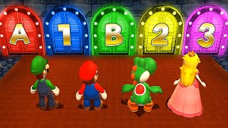 Mario Party 9 Minigames - Mario Vs Luigi Vs Yoshi Vs Peach (Master CPU)