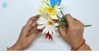 How to make Paper Flowers at Home | Paper Flowers Making ideas | Handmade Crafts | Paper Crafts