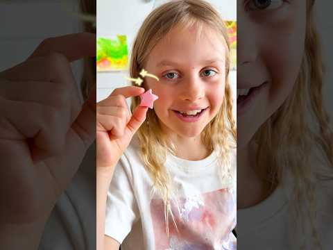 ⭐️Lia bastelt kleine Sterne 💫😍 #kinder #lernen #basteln #diy #selbstgemacht #kindervideo #kids