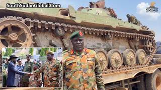 SSPDF Brought the Boorchar Tank It Captured from the SPLA IO to Malual-chaat Military Barracks, Bor