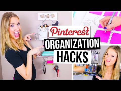 PINTEREST HACKS... TESTED! #4 || Desk & Room Organization!