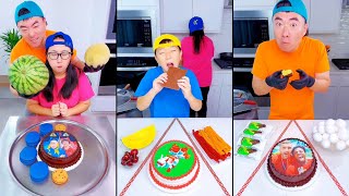 MrBeast cake vs IShowSpeed cake ice cream challenge!🍨 #funny by Ethan Funny Family 