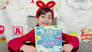 Aara reads planes and other flying machines book for kids