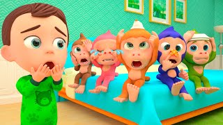 No More Monkeys Jumping on the Bed! | Baby songs | Nursery Rhymes & Kids Songs
