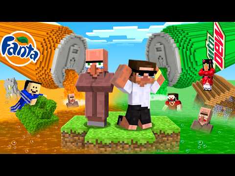 Carry and Doorbin Survive Fanta Flood in Minecraft..