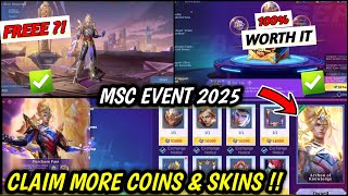 FREE NATAN MSC SKIN !! HOW GET MORE COINS & SKIN IN MSC EVENT 2025! - MLBB