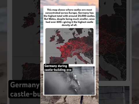 Map of castles in Europe #facts #memes #shorts #europe #castle