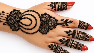 Back Hand Mehndi Design with Dots for Rakshabandhan 2025 | Easy & Elegant Henna Art