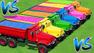 TRANSPORT MAYHEM! TRANSPORT COLOR SAND with HEAVY MAN Truck - Farming Simulator 22