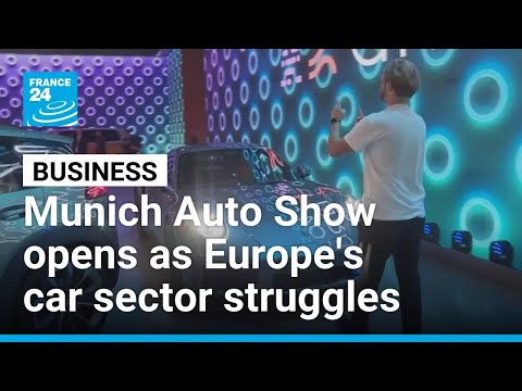 YouTube video thumbnail: Munich Auto Show Goes big on EVs as Europe's car Industry Struggles