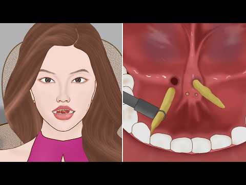 [ASMR animation] Remove 2cm long Salivary Gland stone