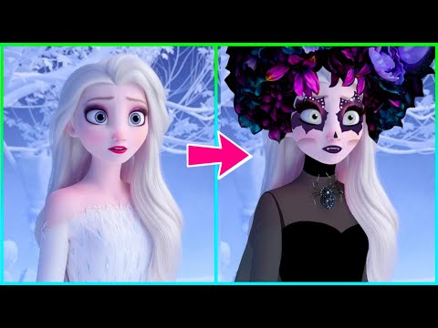 Frozen: 🎃 Elsa at the Halloween party - Disney Princesses Transformation - Cartoon Art