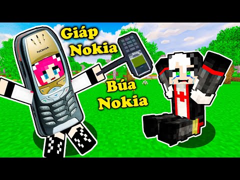PANDA THỬ THÁCH CHẾ BỘ GIÁP NOKIA TRONG MINECRAFT*PANDA TROLL REDHOOD BẰNG ĐIÊN THOẠI THÔNG MINH