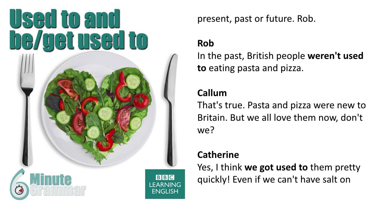 GRAMMAR: Understanding used to, be used to and get used to
