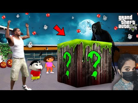 Franklin Shinchan & Dora Opens Halloween Mystery Box - GTA 5