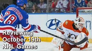 Reviewing October 19th, 2026 NHL Games