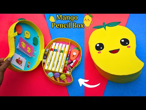 DIY Pencil Case/How to make a Mango 🥭 Pencil Box/Best out of Waste
