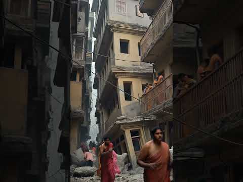 Buildings collapsed instantly when the earthquake struck.Everyone is running for their lives