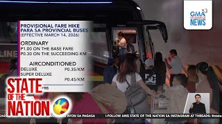 Provincial buses raise fares, city buses to follow; free train rides proposed | SONA
