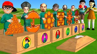 Scary Teacher 3D vs Squid Game Who Faster Foot vs Trying Dalgona Candy Shapes 6 Times Challenge