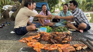 V465. Trời mát mẻ làm bữa Buffet thịt nướng tại nhà ăn thiệt đã.