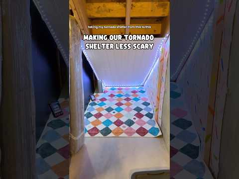 Yass 🤩🤗 #tornadoshelter #tornadoprep #tornadoalley #diy #suprisingmykids #tornadoseason #basement