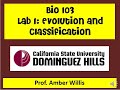 Lab Procedures and Evolutionary Concepts