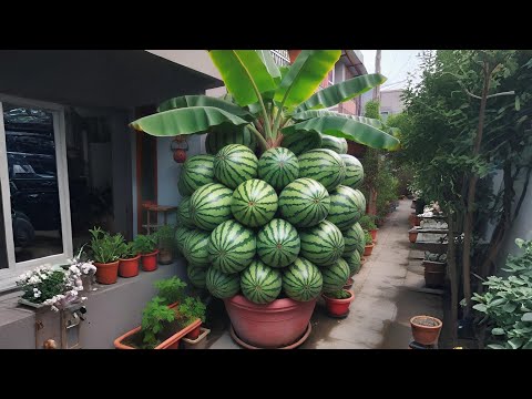Grafting Banana with Watermelon - Amazing Fruit Combo! 🍌🍉