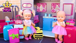 Nenuco NAIA y ALICE Vacaciones de Verano en CARAVANA después del COLEGIO - Historias con Muñecas