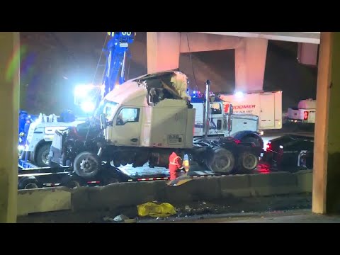 Crash involving semi blocking westbound I-40 near I-35