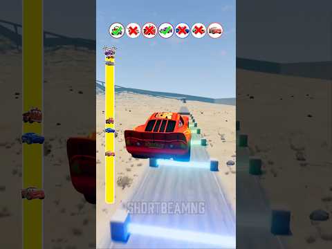 Pixar Cars Vs Lasers 😱 #beamngdrive