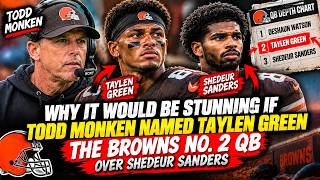 Why it would be stunning if Todd Monken named Taylen Green the Browns No 2 QB over Shedeur Sanders