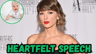 Taylor Swift Chokes as She Gives Emotional Speech and Reveals Her Wedding Date and Venus 