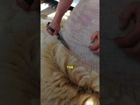Shearing process of the sheep.