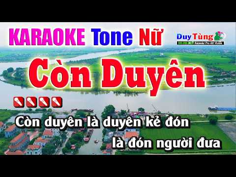 Karaoke || Còn Duyên – Tone Nữ || Nhạc Sống Duy Tùng