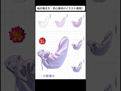 袖の描き方|初心者向けイラスト講座 #デジタルアニメアート #アート #デジタルドロー #描画 #iPadProアート #アニメーション