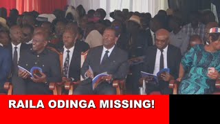 President Ruto arrives in Homa bay for the burial of Mama Phoebe Asiyo, Raila Odinga missing!