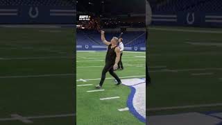 Pat McAfee showing off in front of Peyton Manning 😂 | #shorts