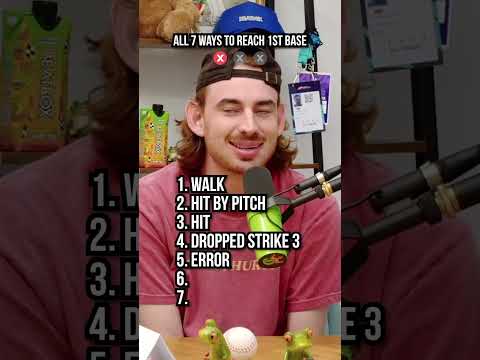 Naming all seven ways to reach first base #firstbase #baseball #mlb