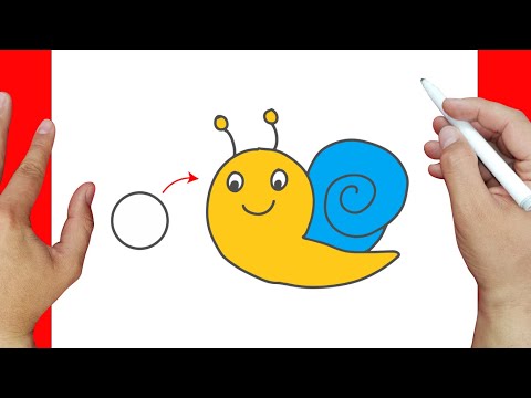 Aprende a Dibujar un Caracol paso a paso | Dibujos fáciles
