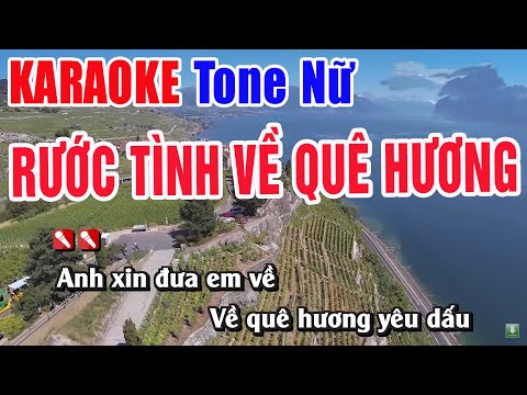 Rước Tình Về Quê Hương Karaoke Beat Chuẩn Tone Nữ | Nhạc Sống Thanh Ngân