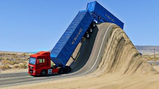 Long Cars vs Hill BeamNG Drive Challenge Ends in Total Destruction!