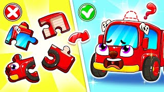 Find My Body Parts Song | Fire Truck Body Puzzle | Funny Songs for Kids