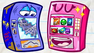 Vending Over Backwards | Pencilmation Cartoons!
