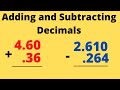 Adding and Subtracting Decimals
