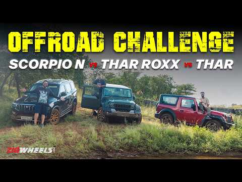 Mahindra Thar Roxx, Scorpio N, Thar Go Off-Roading! The OG Proves Its Worth