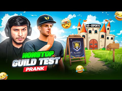 NONSTOP GUILD TEST PRANK 😧 ON LIVE 🥵 GARENA FREE FIRE