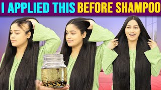 I APPLIED FEW DROP OF THIS BEFORE SHAMPOO AND THIS IS WHAT HAPPENED 😲 EXTREME HAIRGROWTH UNSTOPPABLE