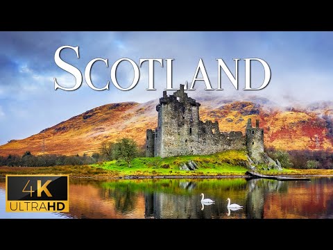 FLYING OVER SCOTLAND (4K Video UHD) - Relaxing Music With Stunning Beautiful Nature Film For Reading